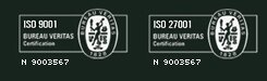ISO 9001/27001 Bureau Veritas Certification